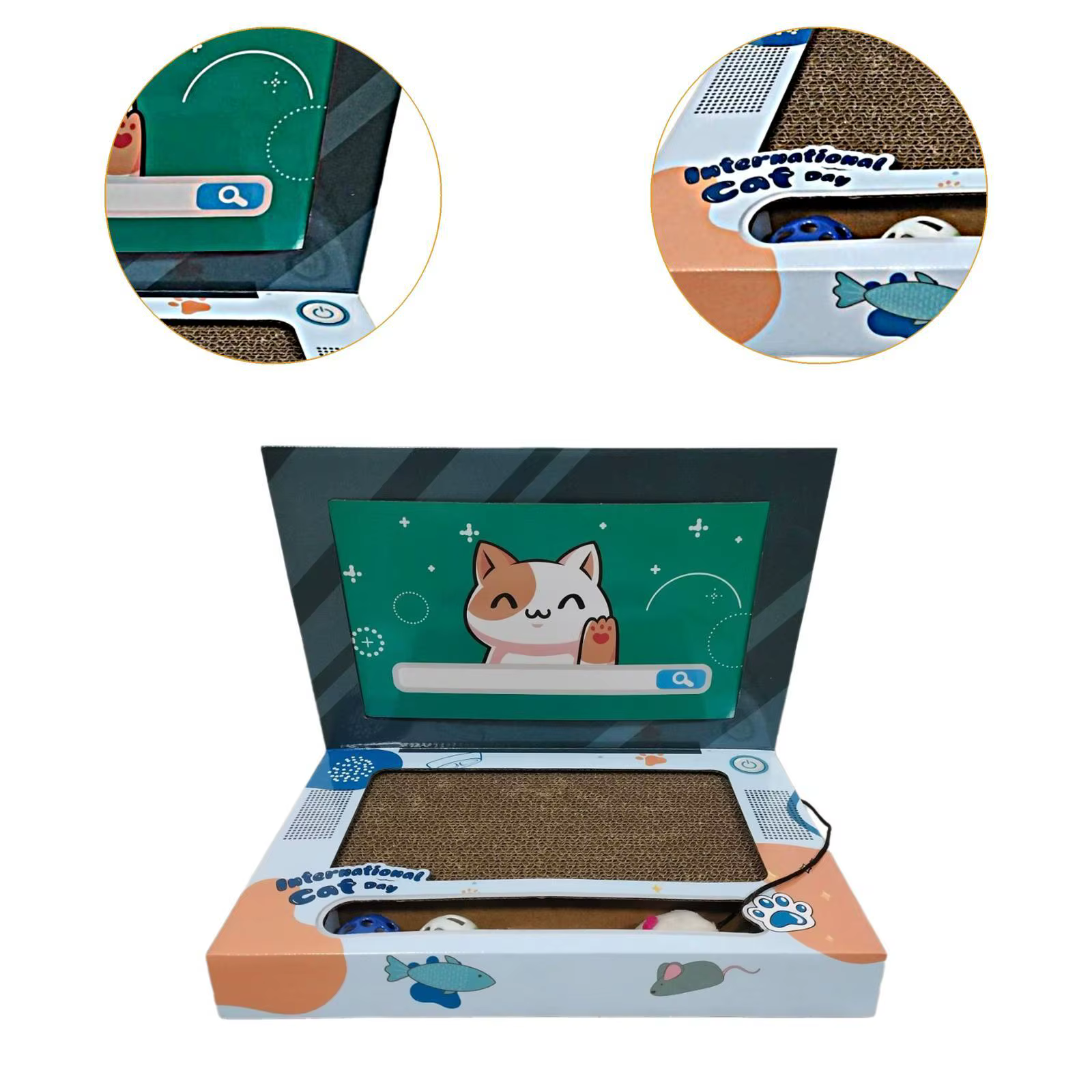 Cat Laptop Scratcher Cat Laptop Toy Kitten Toy Cat Interactive Toy Cat Bed Cat — image 6