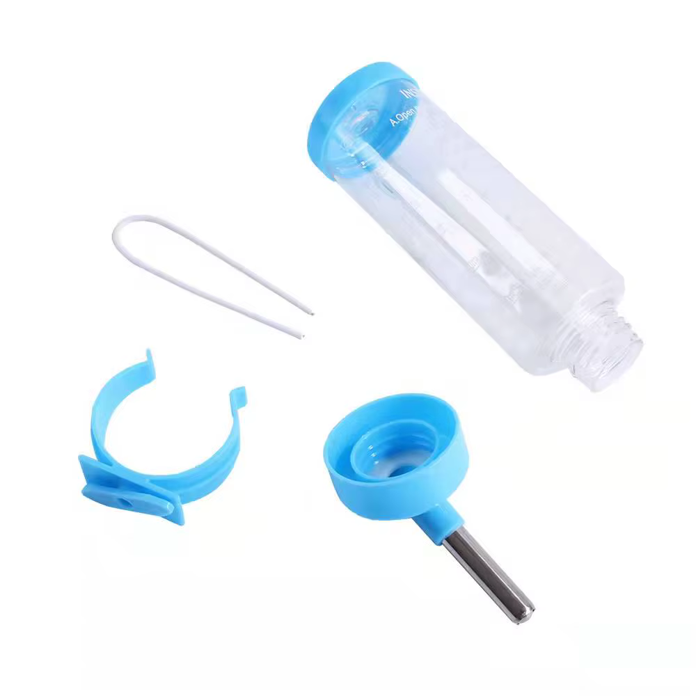 Plastic Hamster Drinker Water Bottle Dispenser Feeder Hanging Pet Dog Guinea Pig Squirrel Rabbit Drinking Head Pipe Fountain — image 4