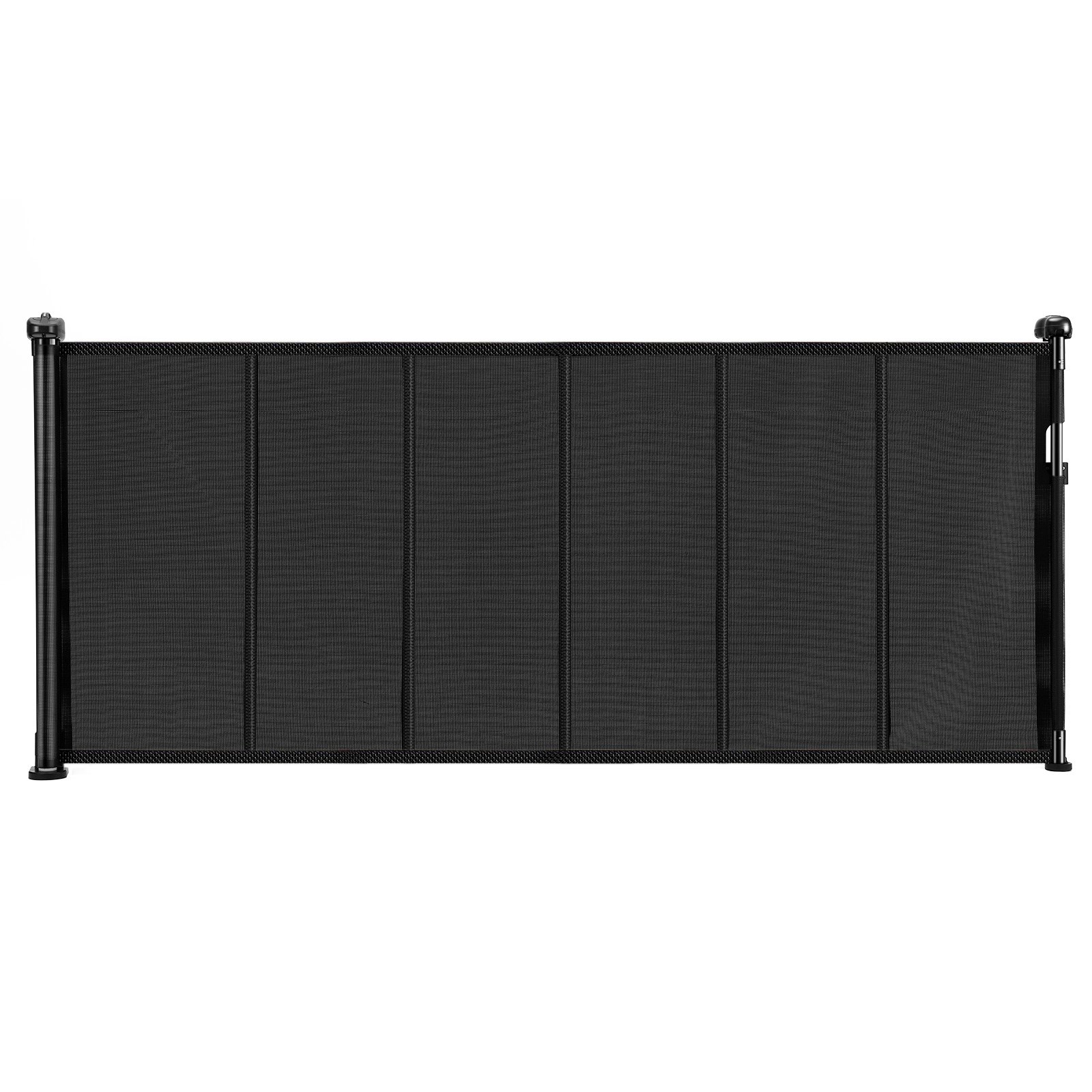Puerta de seguridad retraible 86 cm de alto que se extiende hasta 180 cm ancho para niños o mascotas negro — imagen 10