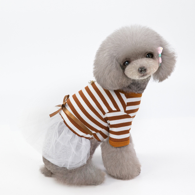 Pet Clothes Dog Clothes Spring And Summer New Dresses Pet Clothes Skirt Temperament Pit Yarn Skirt — image 2
