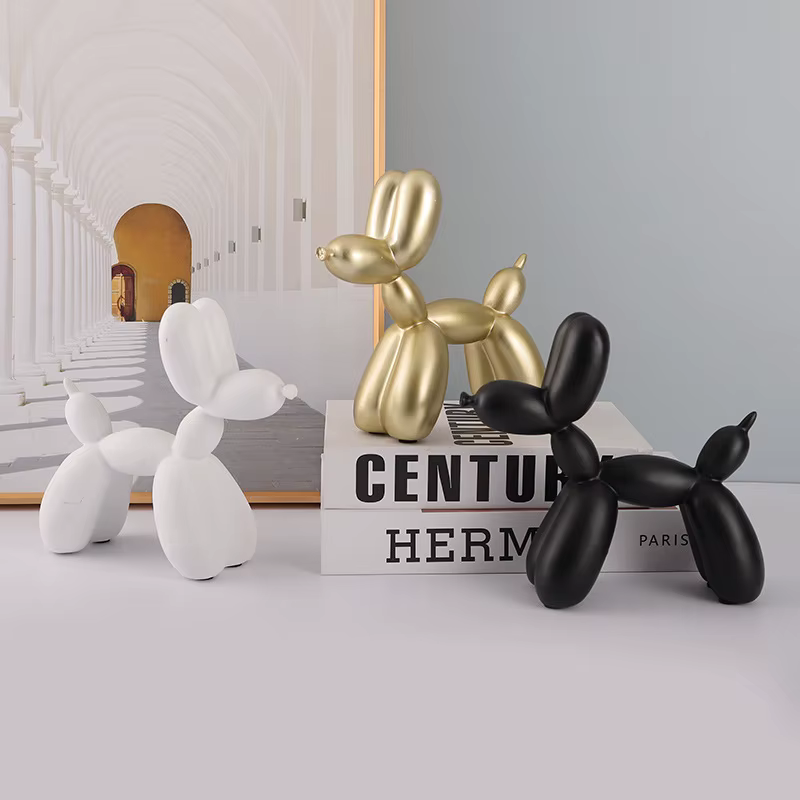 Mat Balloon Dog Nordic Figurine Animals Statue Sculpture Cake Art electroplating Small Antiskid decorations living Dessert Party — image 2