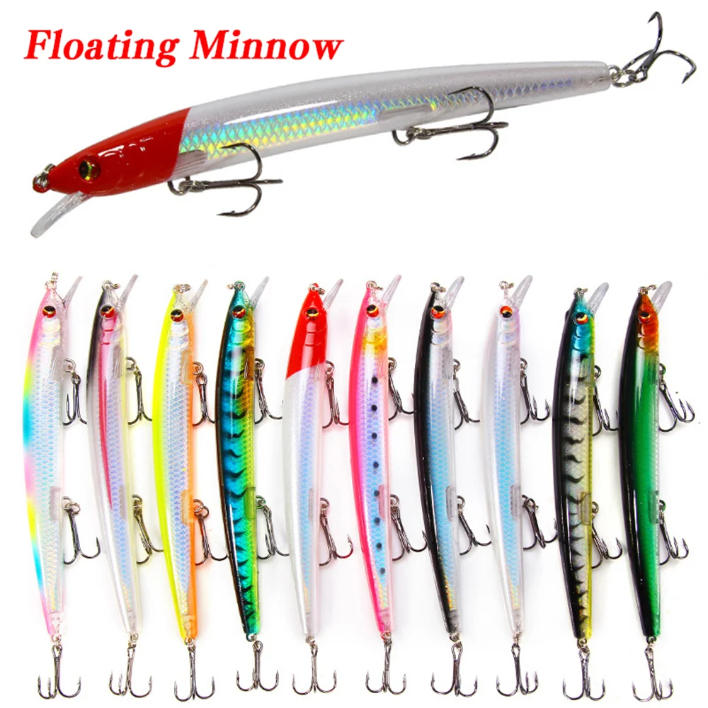 Lure de Minnow Long Shot 135mm/15,4g - Pescadores Voladores Clásicos de Plástico Duro para Cárpido y Pez Espinosa — imagen 1