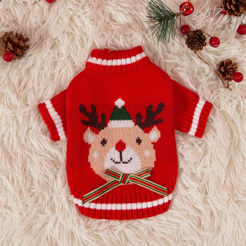 Suéter de Dos Patas para Cachorros de Otoño e Invierno, Suéter de Punto Cálido para Perros Pequeños y Medianos, Ropa Navideña para Gatos — imagen 14