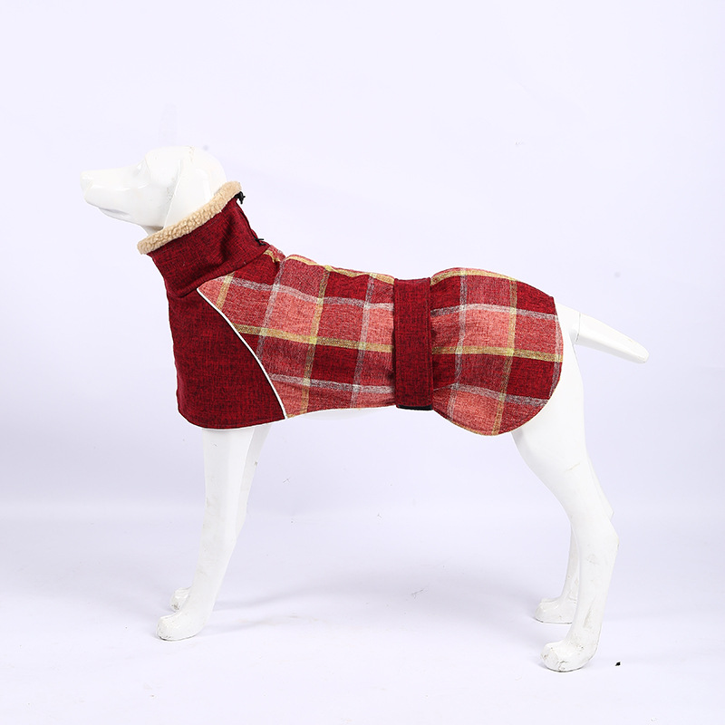 Ropa para Mascotas de Otoño e Invierno - Chaqueta de Lino Plaid Nueva para Perros y Gatos — imagen 7
