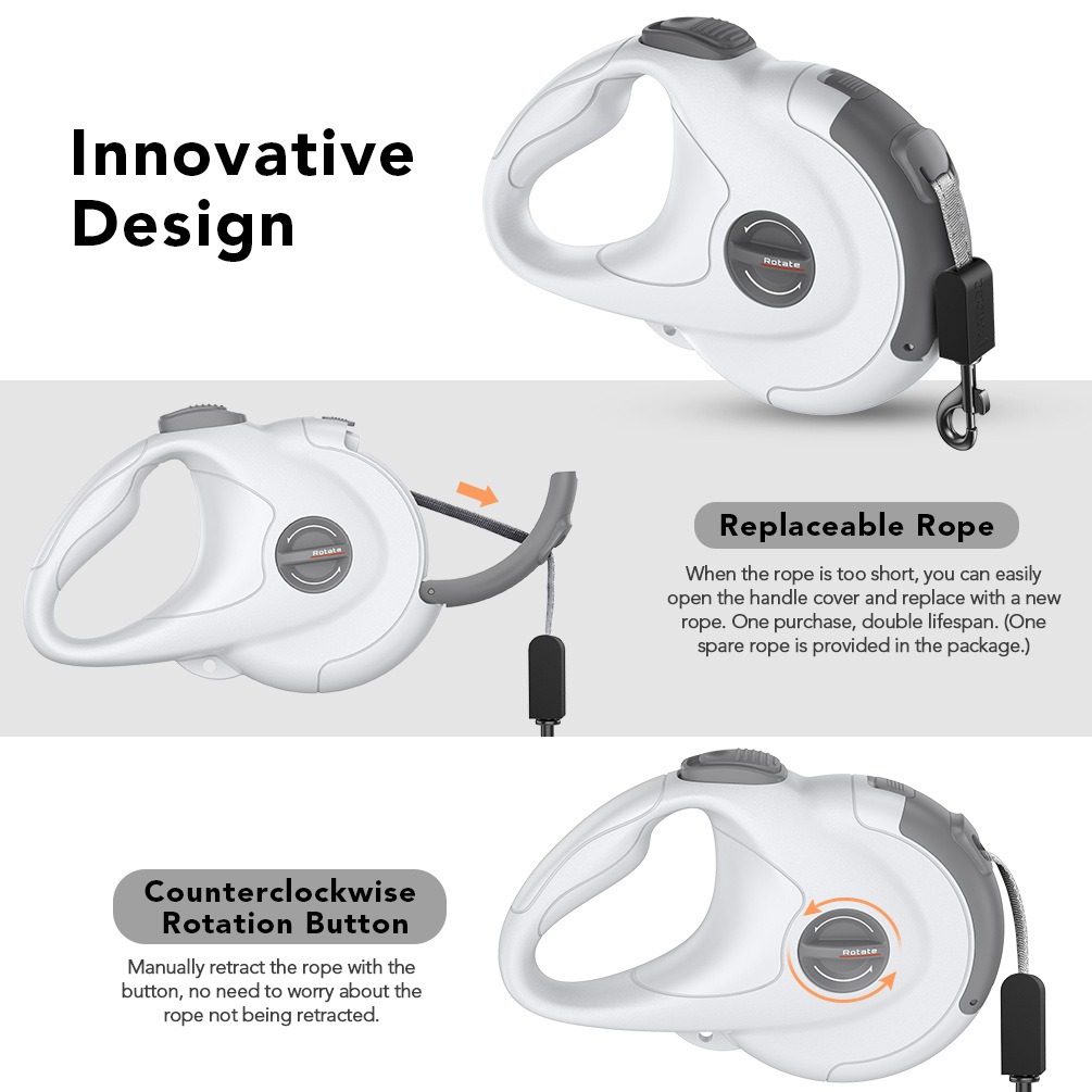 Pet Automatic Retractable Dog Leash Retractable Pet Supplies Reflective Dog Walking Rope Explosion-Proof Punch Not Stuck Rope — image 3