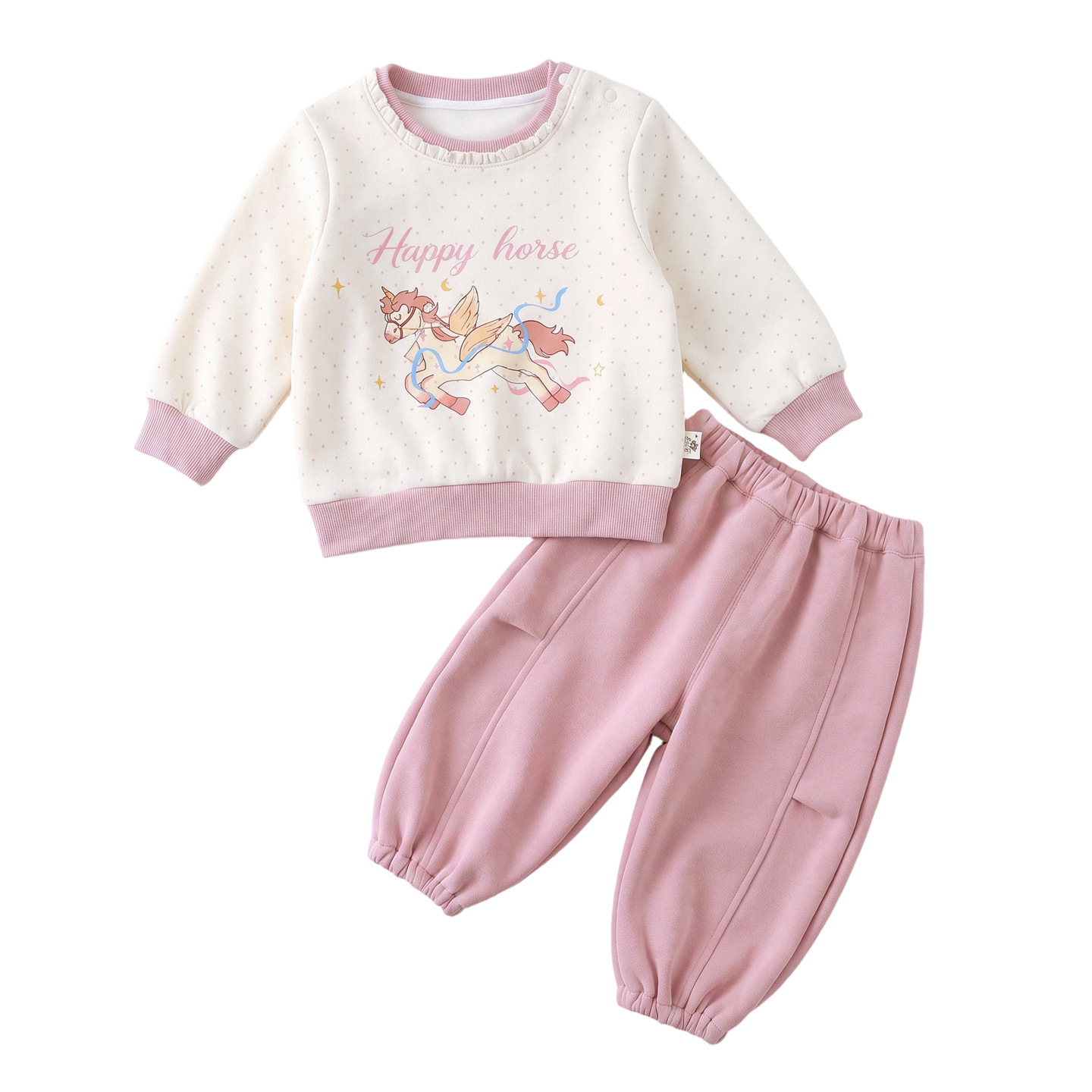 Chaleco con Estampado de Dibujos Coloridos y Pantalones con Nudo de Mariposa para Niñas — imagen 2