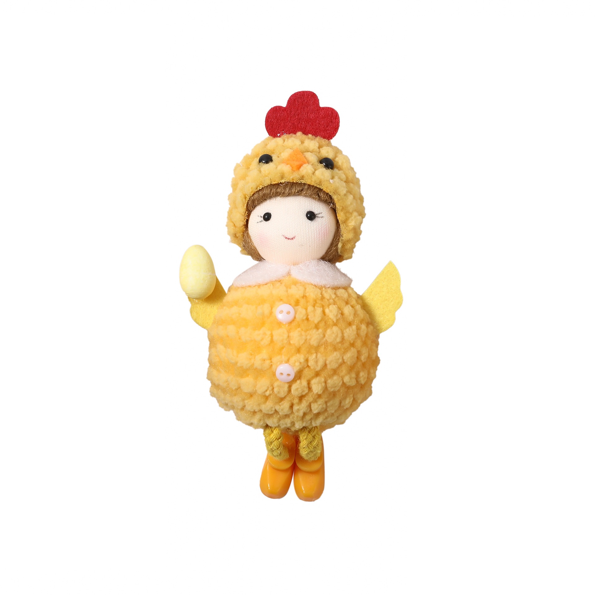 Sombrero de Pollo Pascuas con Niña en el Estómago que Sostiene Huevo de Pascua, Decoración para Escenario de Fiesta — imagen 9