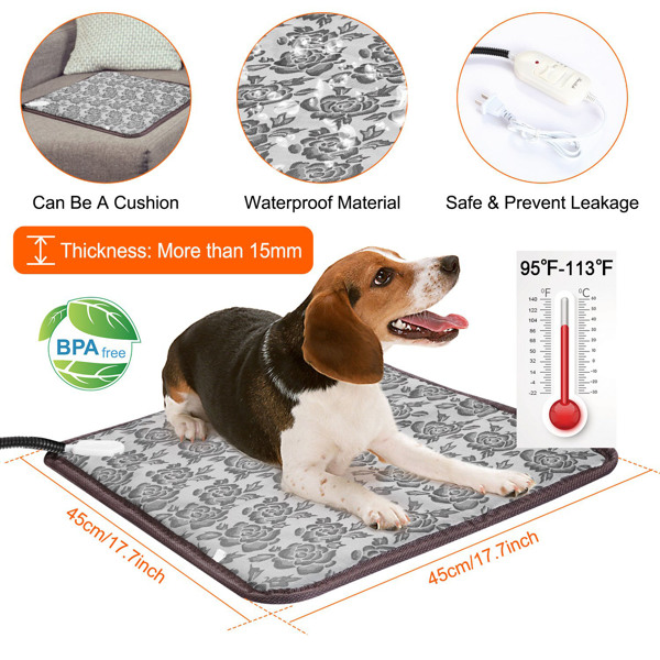 Almohadilla de Calentamiento para Mascotas, Impermeable y Ajustable, Bolsa con Cuerda de Acero Antidiente — imagen 4