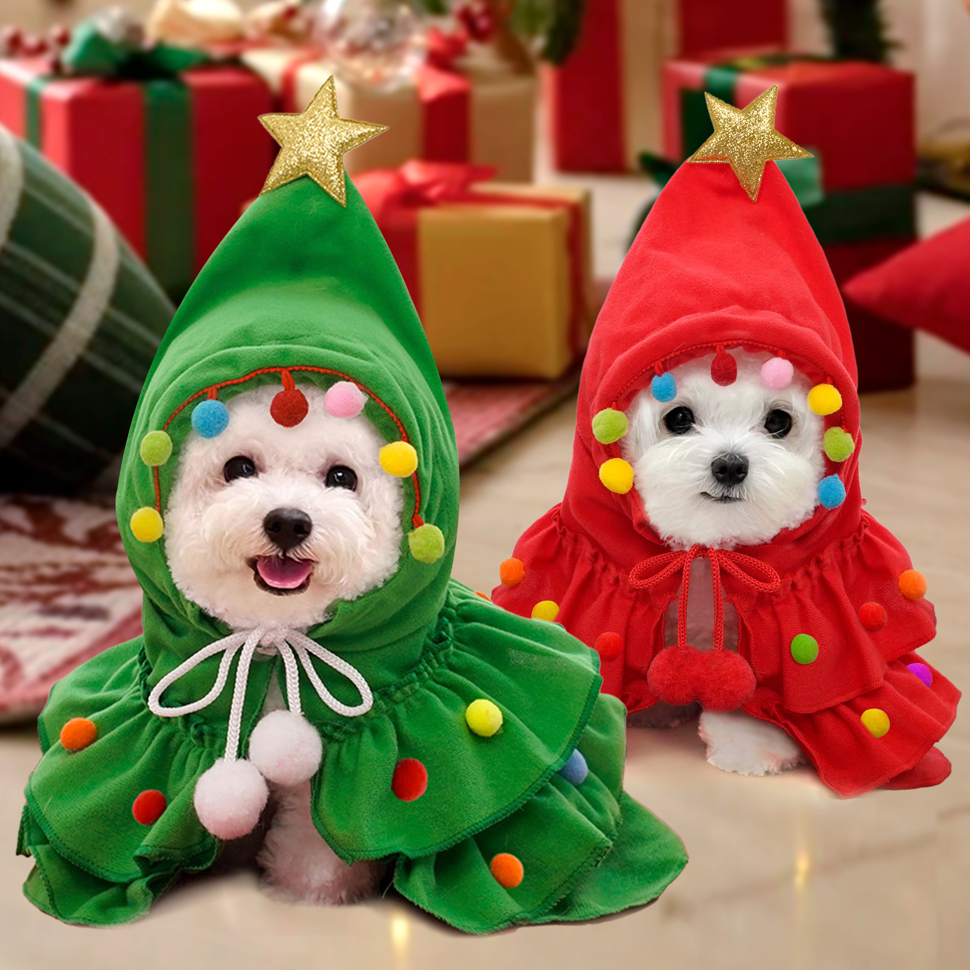 Christmas cloak pet dog transformation outfit — image 7