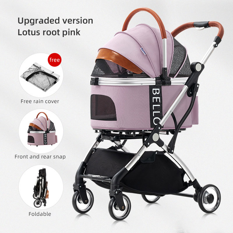 Bello Small And Medium-Sized Pet Cart Out Dog Bag Separate Dog Folding Aluminum Alloy Cat Cart Shock Absorption — image 8