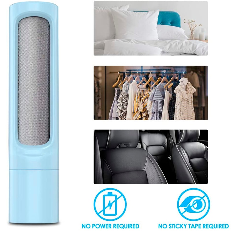 2-1 Reusable Pet Hair Remover Brush Lint Roller Self Cleaning Cat Dog Fur Hair Dust Removal Brush for Clothes Portable Effective — image 6