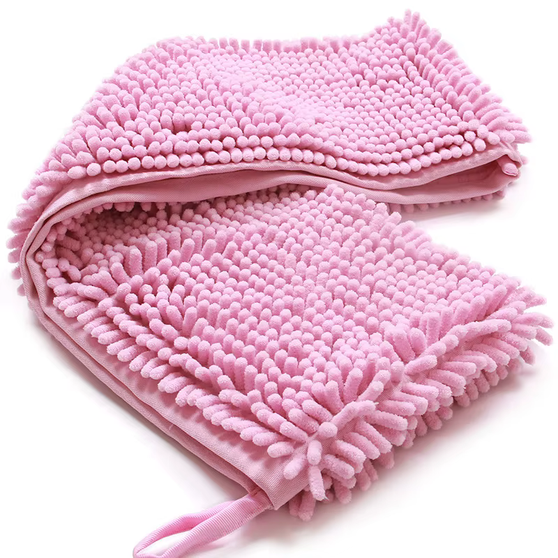 Pet Soft Bath Towel Dog Cat Chenille Dry Towls Soft Grooming Massager Absorbent Quick-drying For Small Medium Large Dogs Cats — image 6