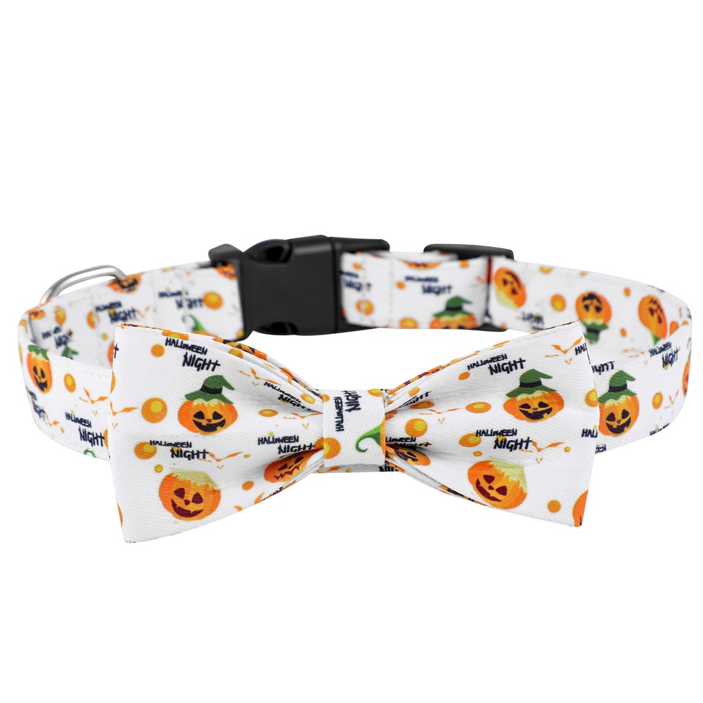 Spider Pumpkin Dog Collar Bowknot Ghost Festival Jewelry Halloween Pet Collar — image 6