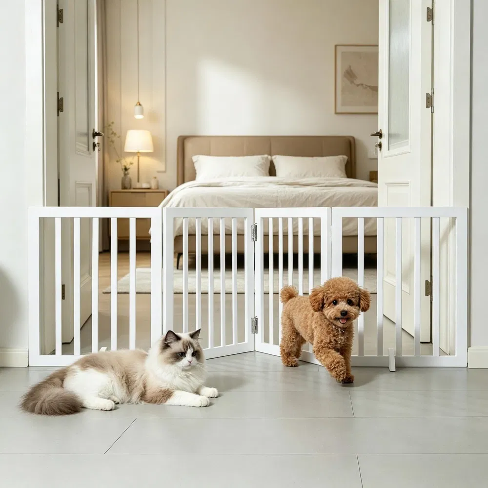 Modern Pet Barrier with Freestanding 80.3 Inches for Indoor — image 6