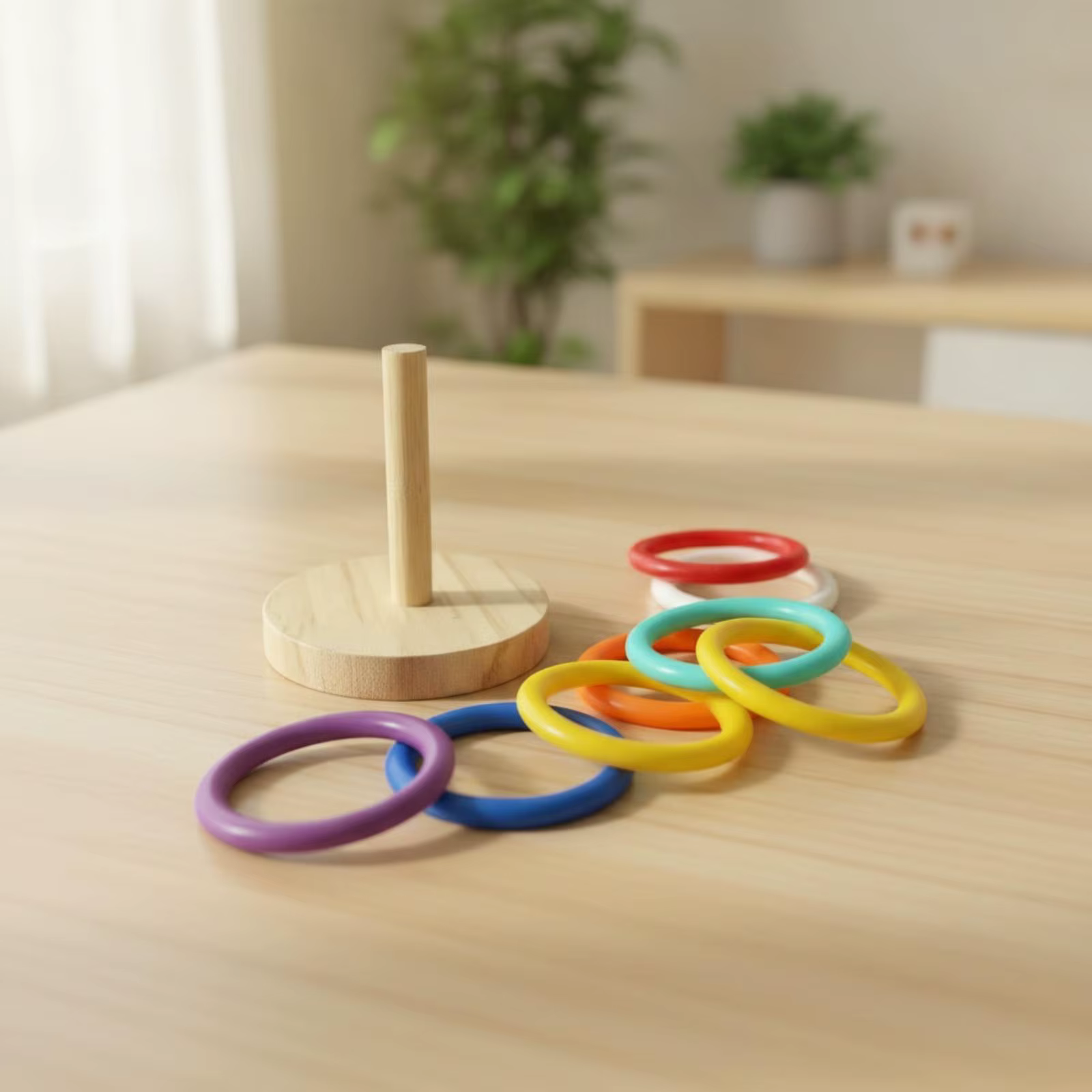 Parrot Training Rings Bird Interactive Toy with Seven Colorful Hoops for Parrot Playground and Learning — image 3