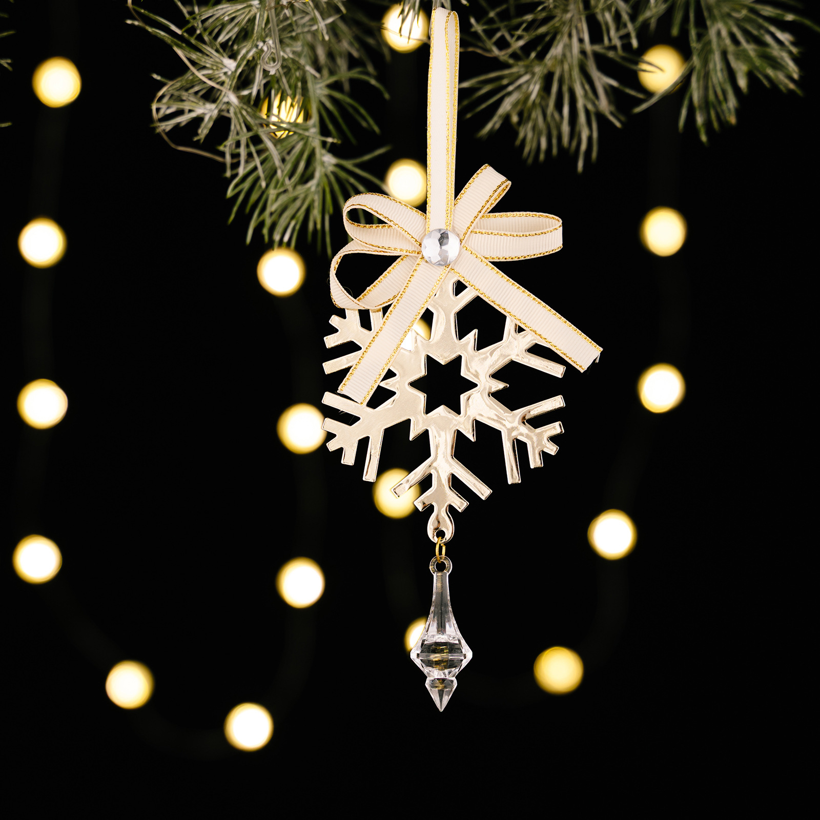 Creative Iron Icicle Ornament for Christmas Tree, Reindeer, Snowman, Snowflake Hanging Decorations — image 9