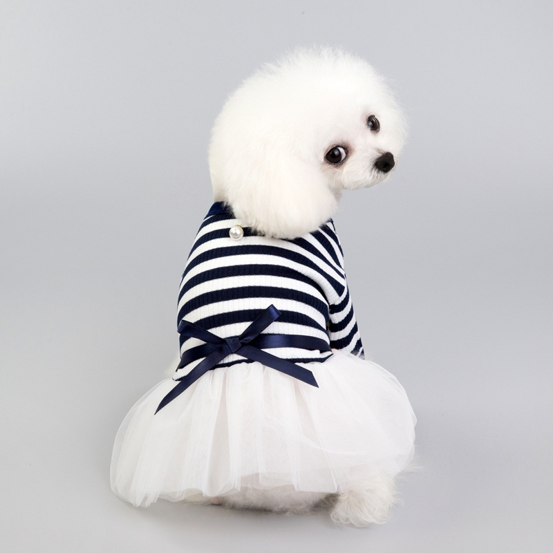 Pet Clothes Dog Clothes Spring And Summer New Dresses Pet Clothes Skirt Temperament Pit Yarn Skirt — image 6