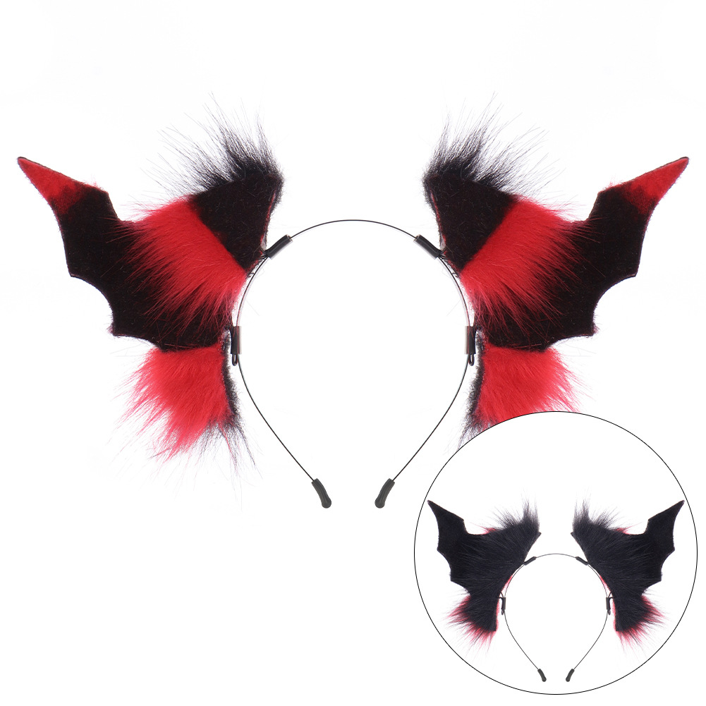 Accesorios de Disfraz de Halloween - Cuernos del Diablo, Orejas de Murciélago y Bandas de Cabello Multicolor — imagen 2