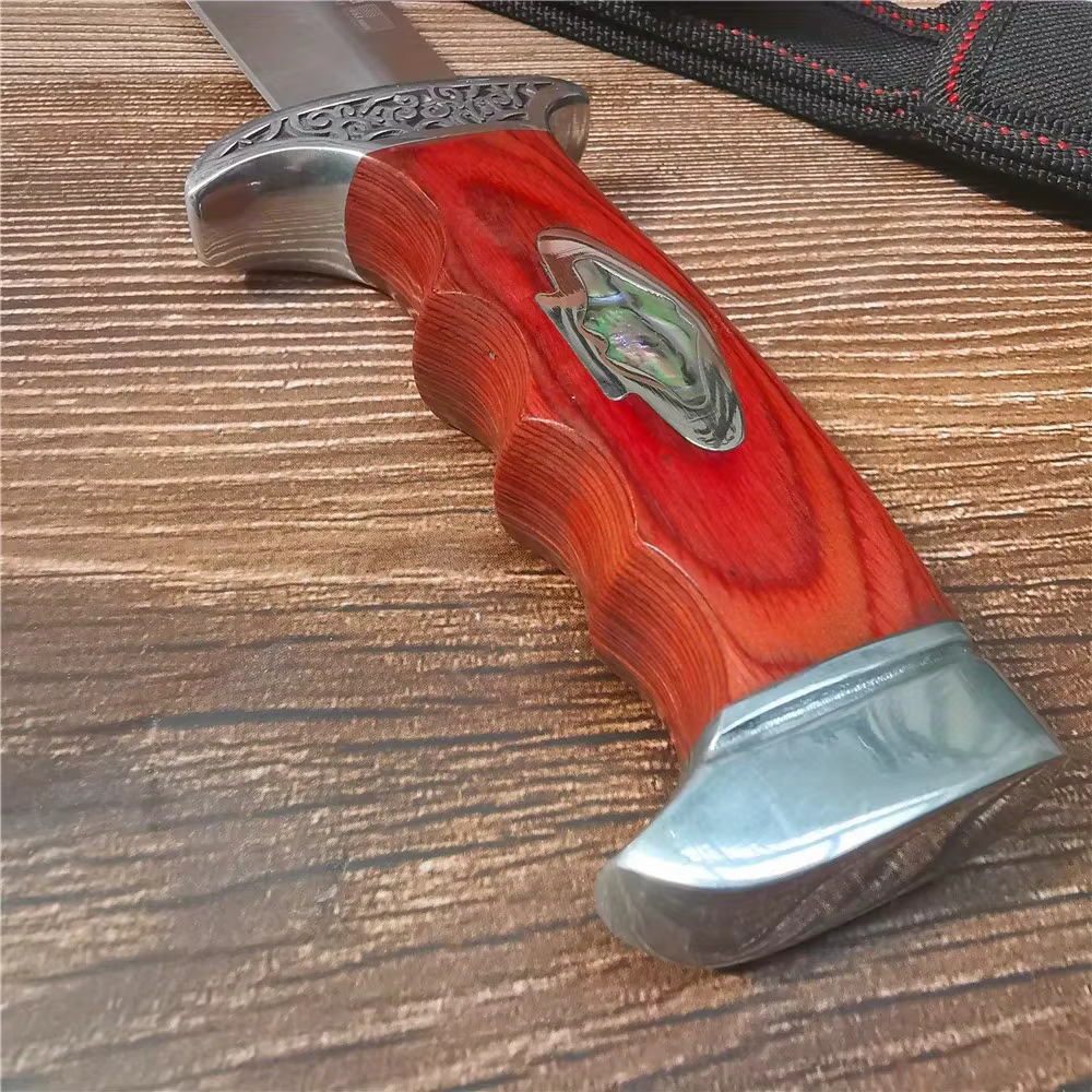265mm 9CR18MOV Stainless Steel Fixed Blade Knife - High Hardness Camping, Hunting, Outdoor Survival Knife with Sheat — image 6