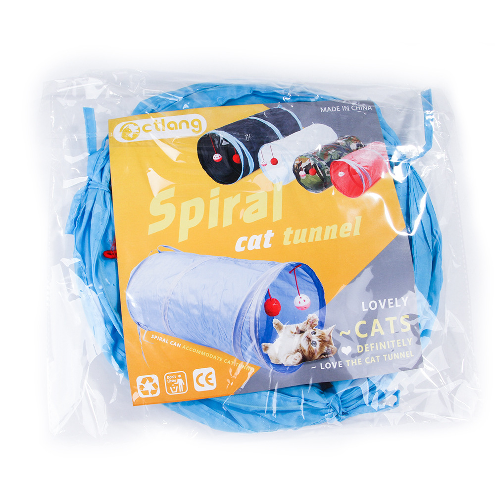 Suministros para mascotas túnel de papel bidireccional para gatos que puede acomodar, canal plegable para gatos — imagen 13