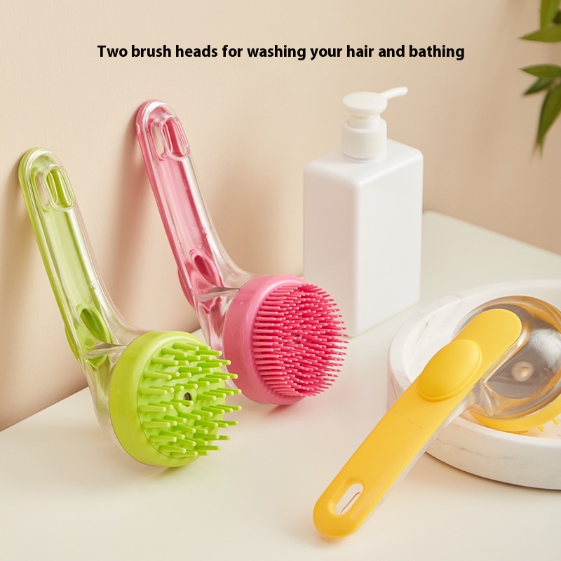 Pulidor de Mascotas para Perros y Gatos - Cepillo para Baño con Contenedor de Jabón, Mano Larga — imagen 3