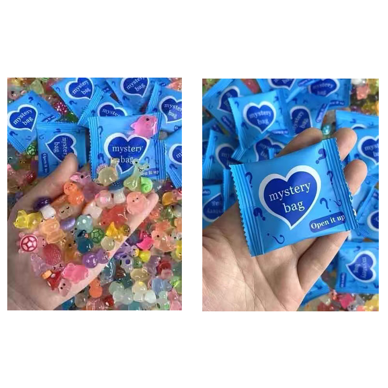300 Piezas de Bolsas Sorpresa de Animales de Resina, Mini Animales Fosforescentes que Brillan en la Oscuridad, para Adornos DIY, Decoración de Paisajes en Miniatura y Jardines de Hadas — imagen 4