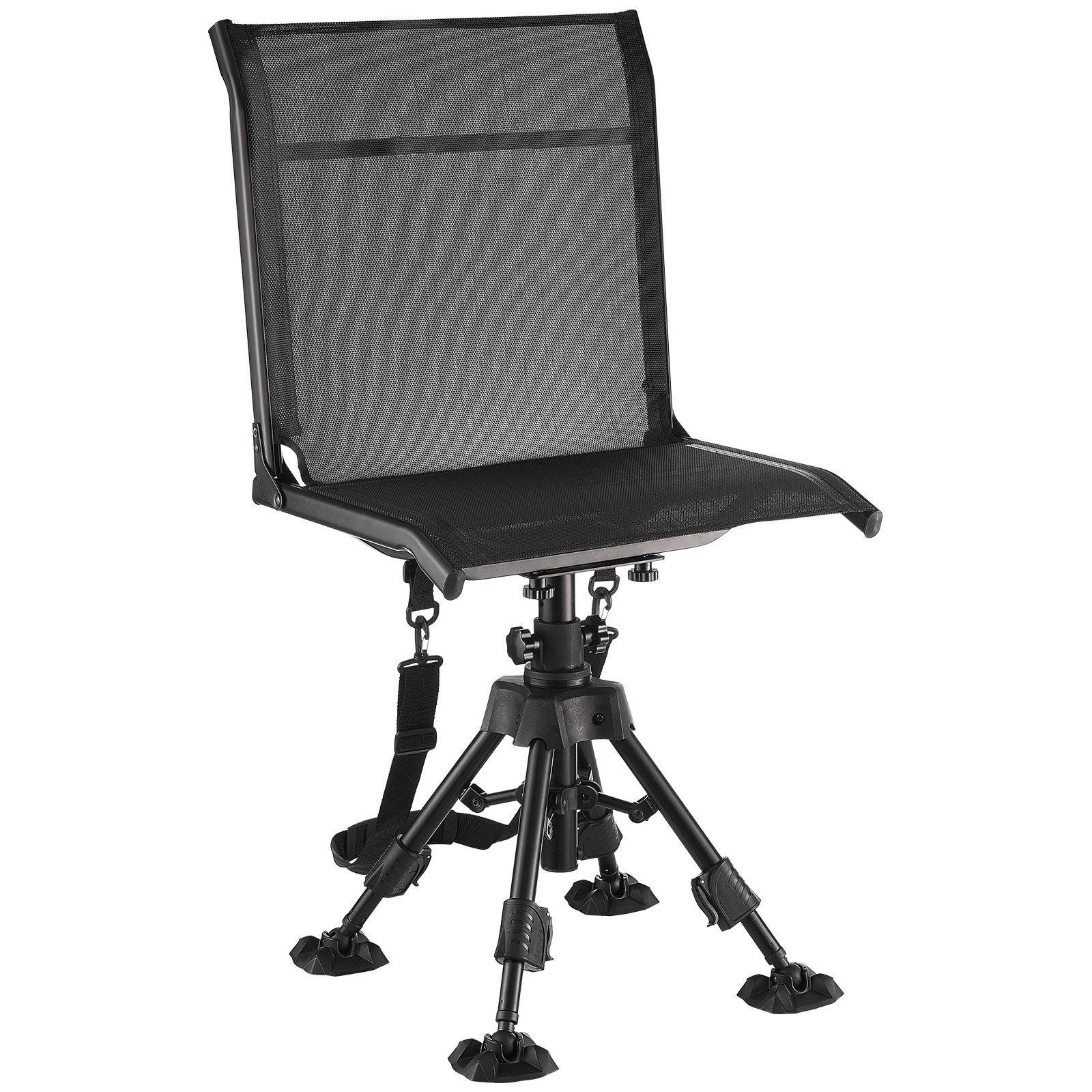 Silla de Caza Silenciosa 360°, Asiento Plegable Portátil con Cadena de Sujeción para Pesca y Camping — imagen 1