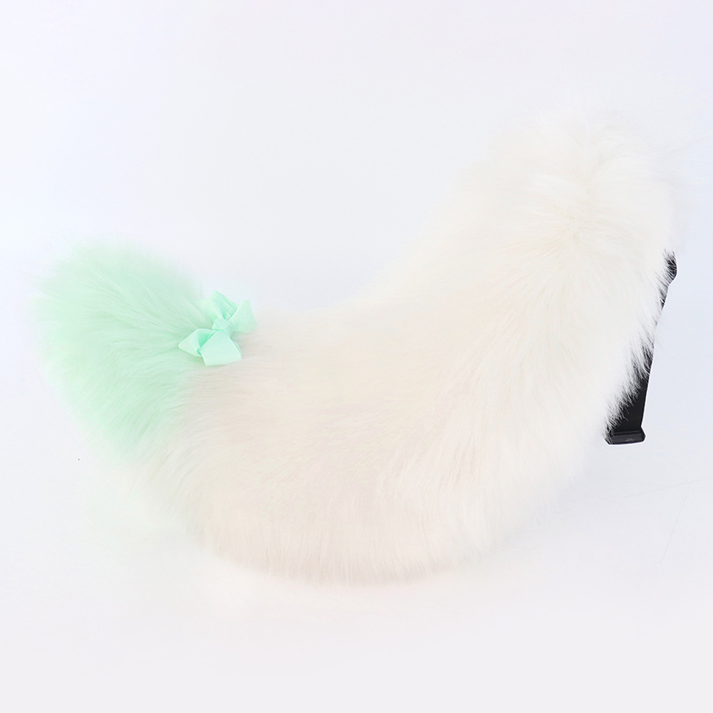 Cola de Animal para Manualidades de Halloween - Pluma Suave Multicolor Realista - Cola de Perro Lolita, Zorro o Accesorio de Convención — imagen 7
