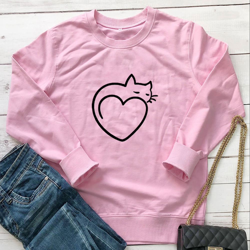 Love Cat Printed Hoodie — image 7