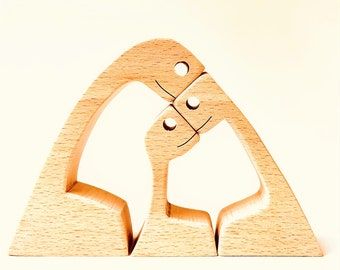 Escultura de Madera para Decoración de Hogar con Perro y Dueño - Regalo de Navidad para Amantes de los Animales — imagen 63