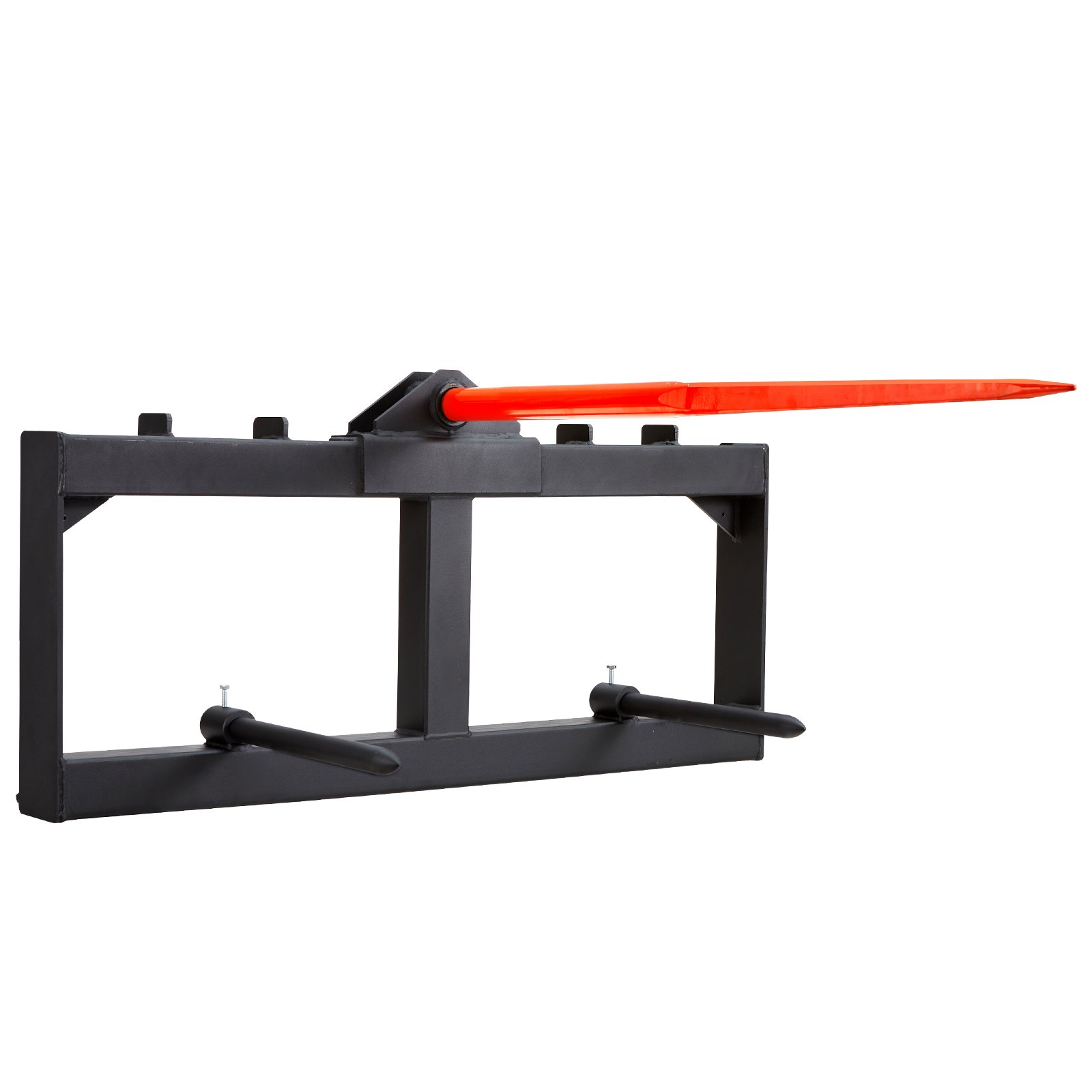 Hay Spear, Bale Spears 1600lbs Loading Capacity, Skid Steer Loader Tractor Attachment With 2pcs Stabilizer Spears, Quick Attach Spike Forks — image 2