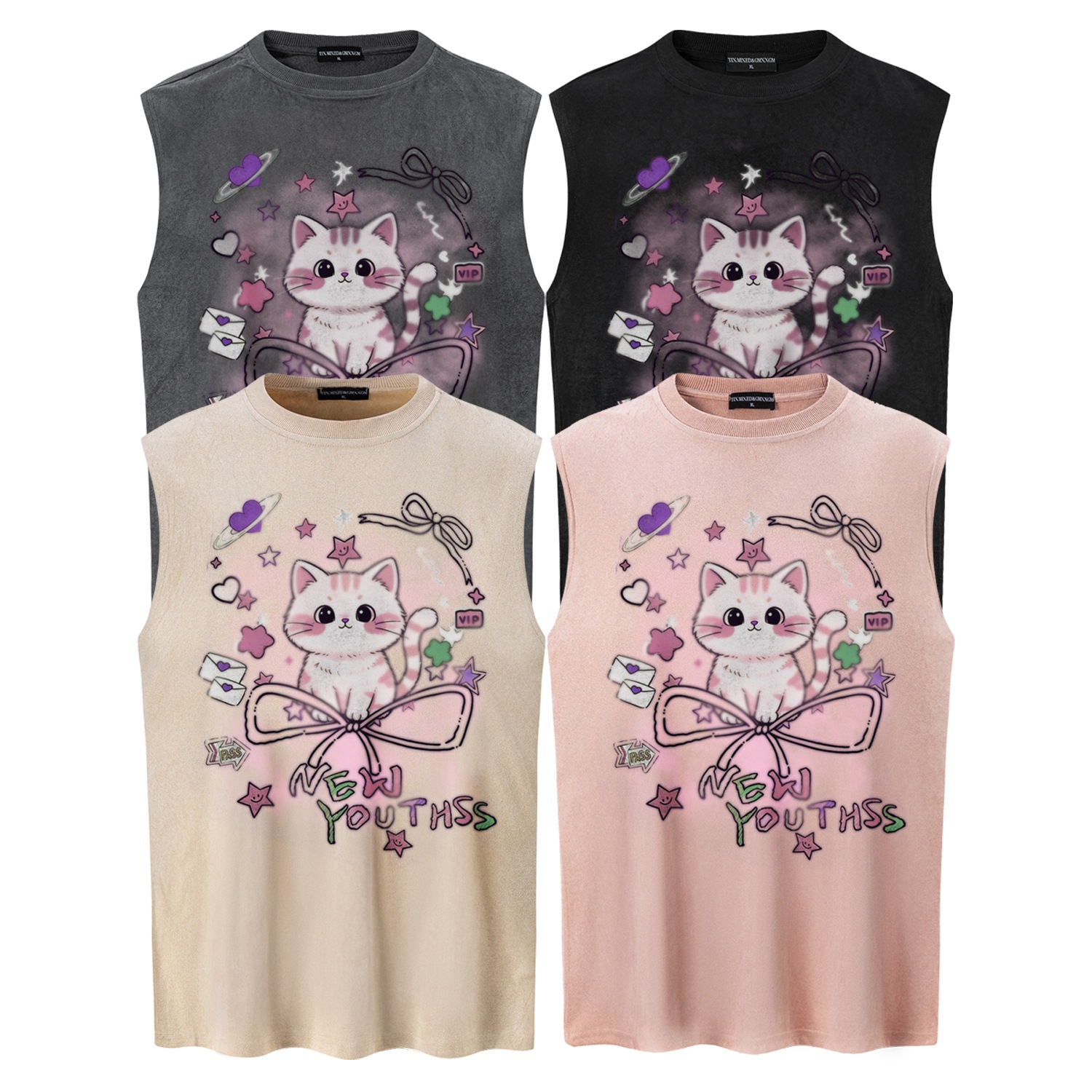 Camiseta de Manga Corta con Diseño de Gato Cool — imagen 6