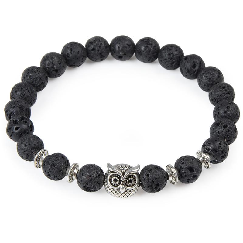 Natural Stone Owl Head Yoga Bracelet — image 16