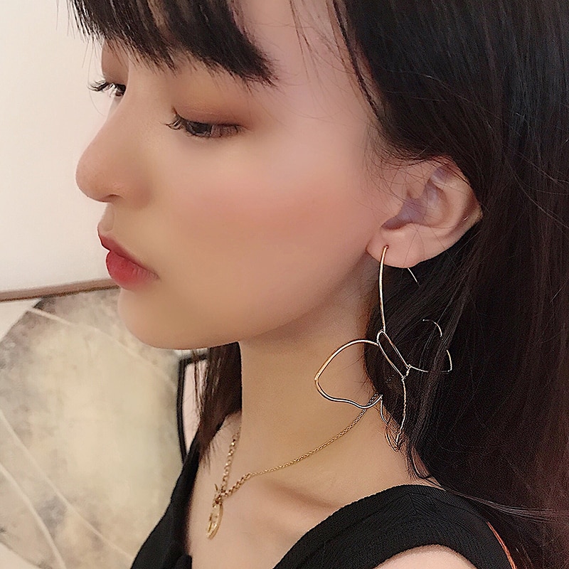 Auriculares de estilo punk chic con forma de mariposa hueca en metal para mujer accesorios de moda vintage fiesta nightclub — imagen 5