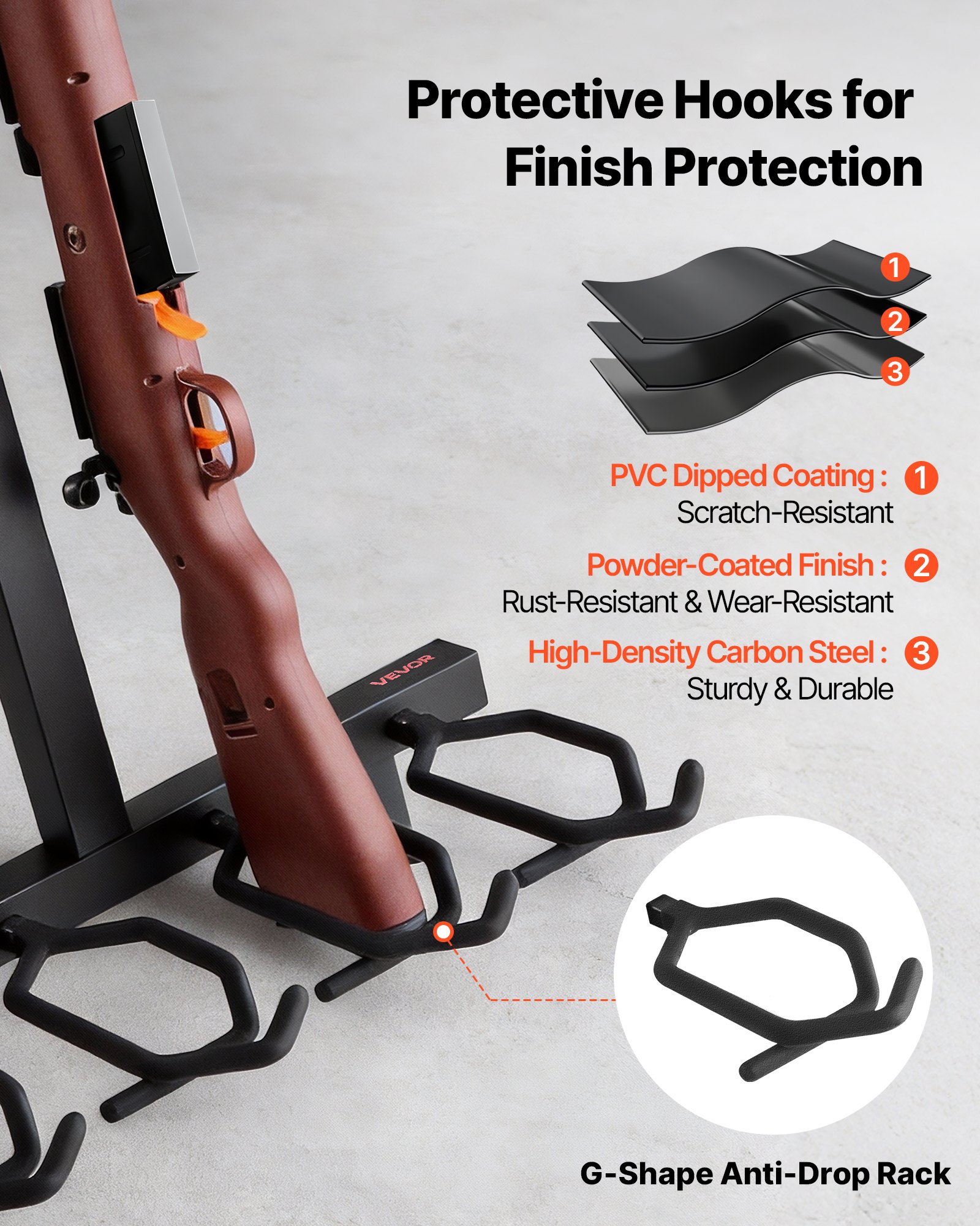 Estantería de Armas Portátil, Plegable, Resistente al Acero para Escopetas y Rifles, Soporte Freestanding para Interior y Exterior, Almacena Hasta 7 Pistolas y 4 Escopetas/Rifles para Caza y Tiro — imagen 2