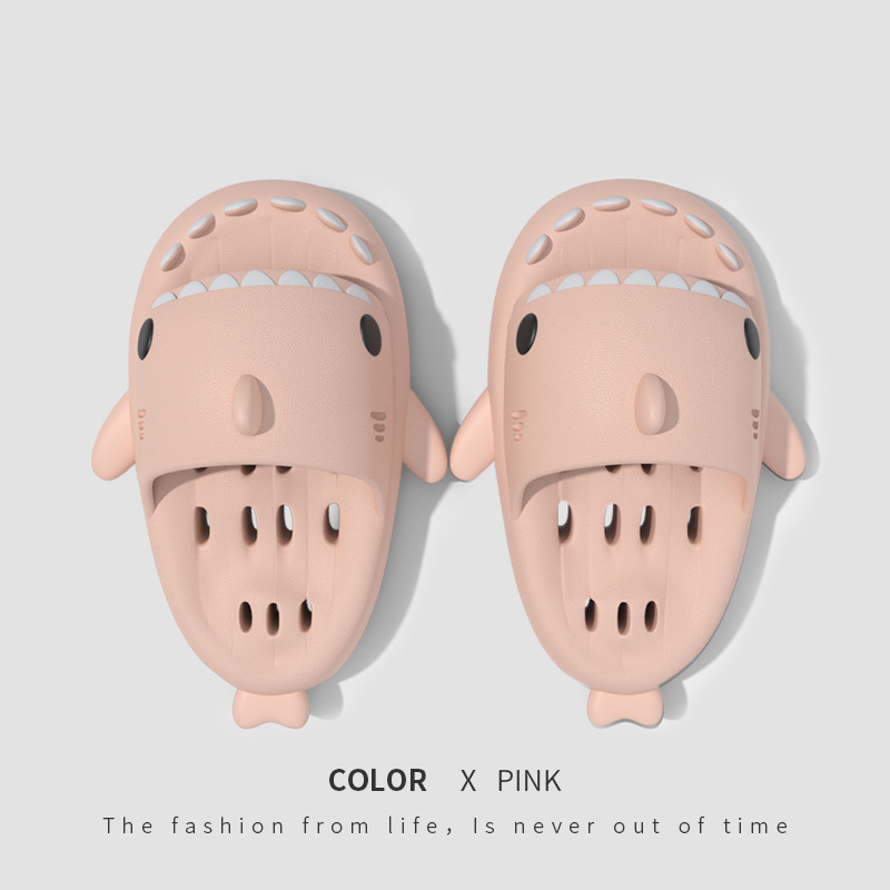 Shark Massage Bottom Slippers Adult Couple Non-Slip Bathroom Leaking Slippers Trend Outdoor Funny Home Cute Sandals — image 10