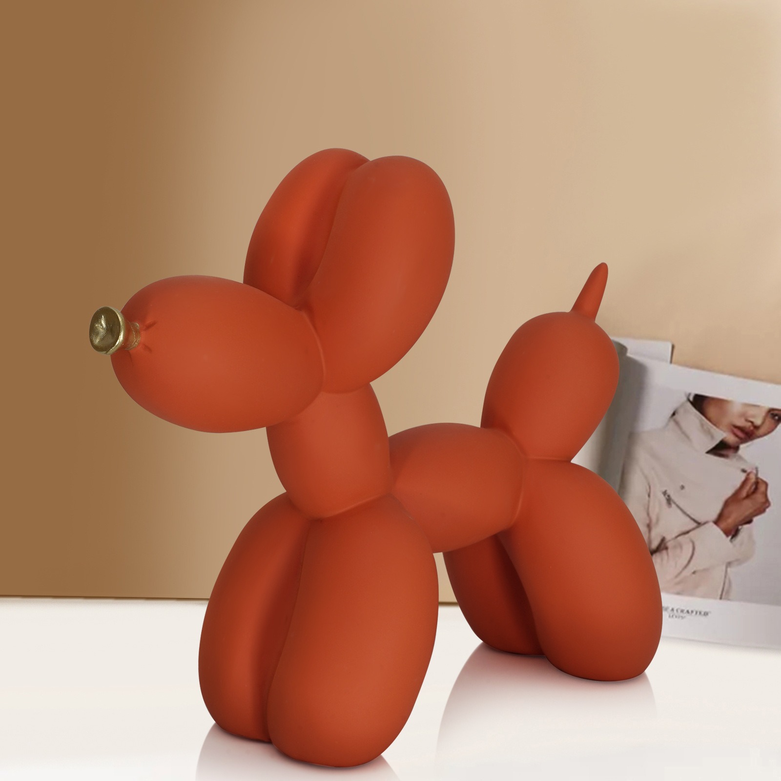 Perro de globo naranja decorativo para el hogar simple — imagen 6