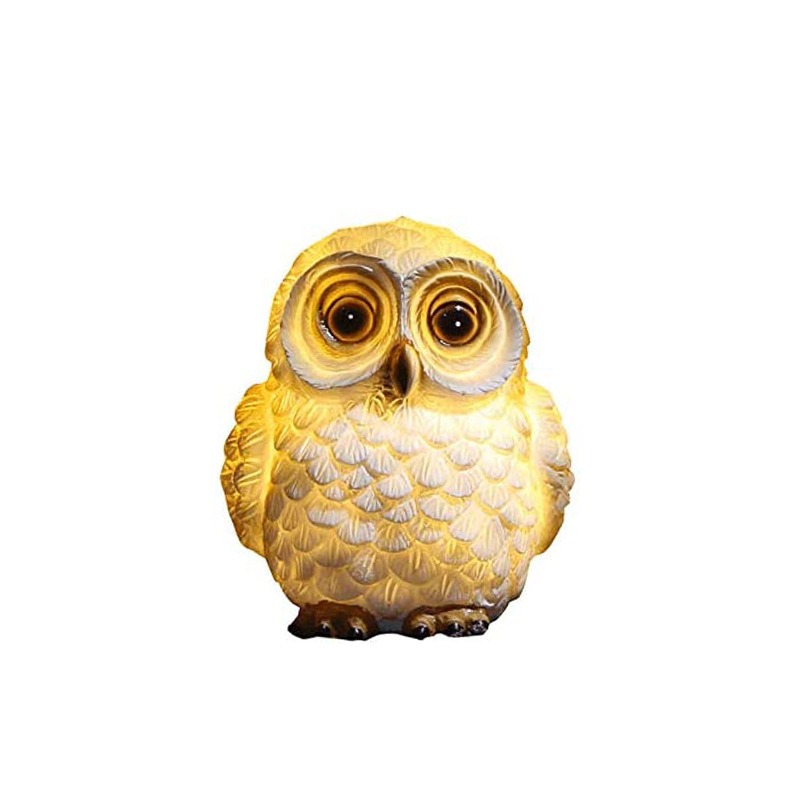 Statue decoration owl resin solar decoration — image 1