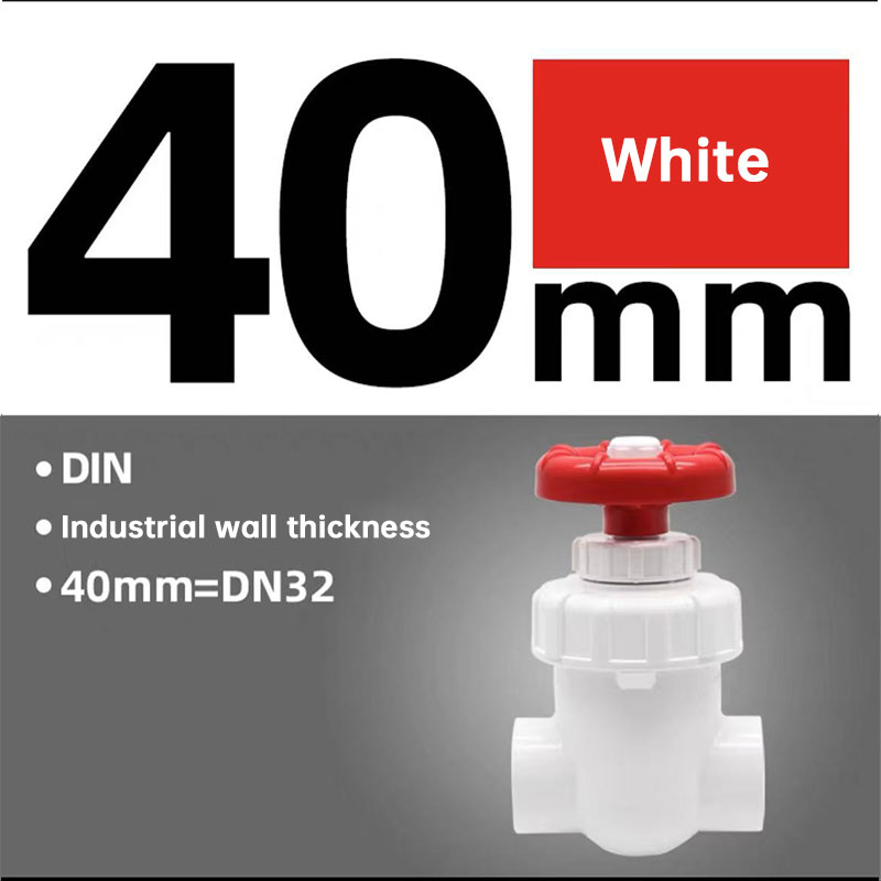 25/32/40mm UPVC Control Valve - Corrosion Resistant Plastic Gate Valve for Aquarium Sump & Garden Drip Irrigation Accessories — image 11