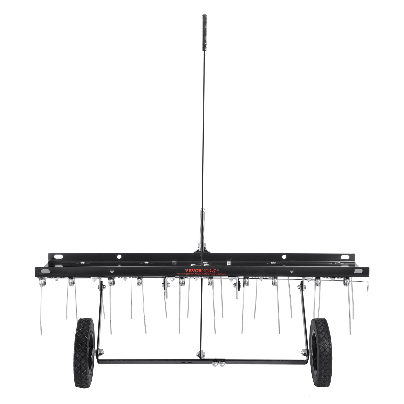 Desechador de Hierba Trasero para Remolque, 40 pulgadas con 20 ganchos de acero espringal, Raspador de Césped para ATV o Cortacésped, Desechador de Hierba con Manija de Elevación para Jardín y Granja — imagen 4