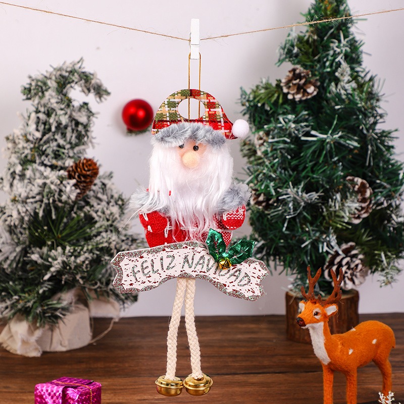 Old Man Snowman Deer Shopping Mall Hotel Window Bell Pendant Christmas Tree Small Pendant — image 4