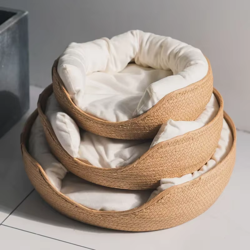 Cama para Mascotas Suave, Jaula para Gatos, Camas para Perros, Sofá, Tejido de Bambú, Cuatro Estaciones, Nido Acogedor, Cestas, Impermeable, Cojín Removible, Mochila de Dormir — imagen 3