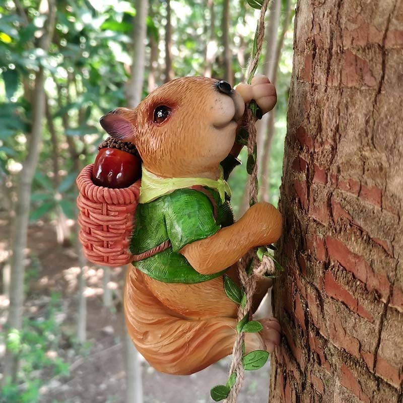 Cute Squirrel Rope Climbing Pendant with Resin Decoration — image 3