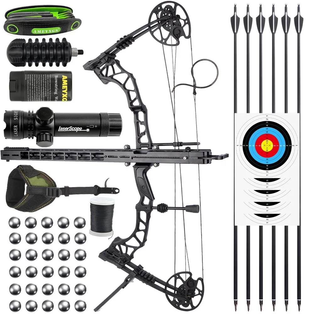 Kit Lanzador de Arco Compuesto de Arquería, Arco de Aleación 35-70lbs, para Tiro, Caza, Blanco y Arco Recurvo, Accesorio de Arquería al Aire Libre — imagen 1