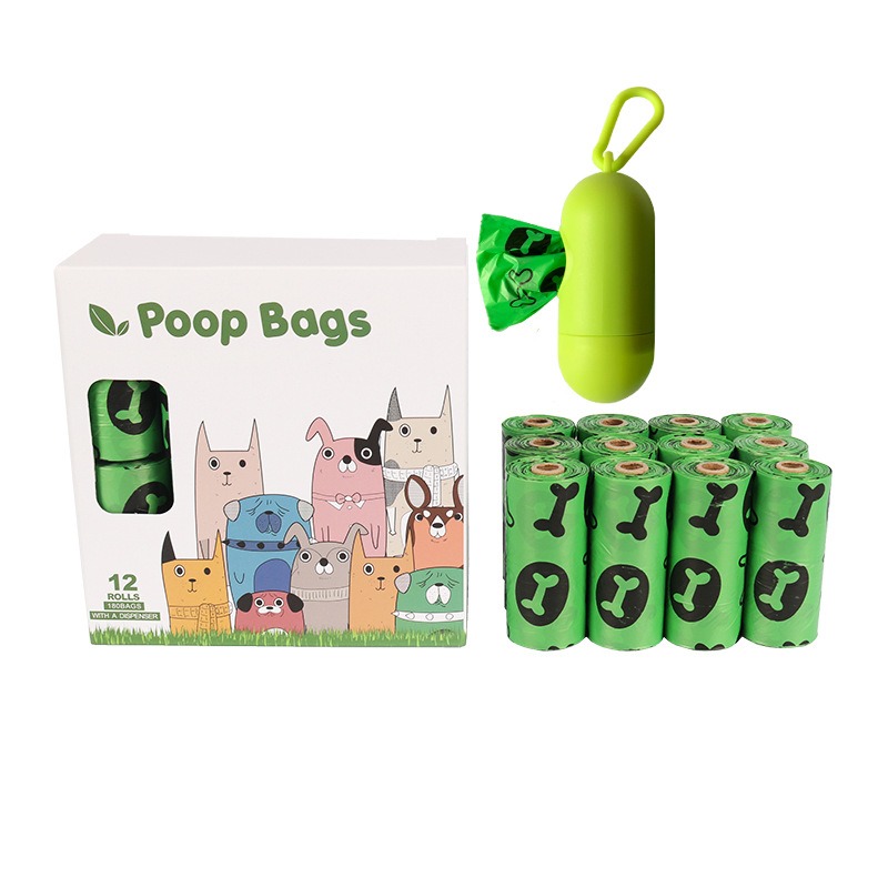 Orange and green pet garbage bags for dogs to pick up feces and defecate — image 7