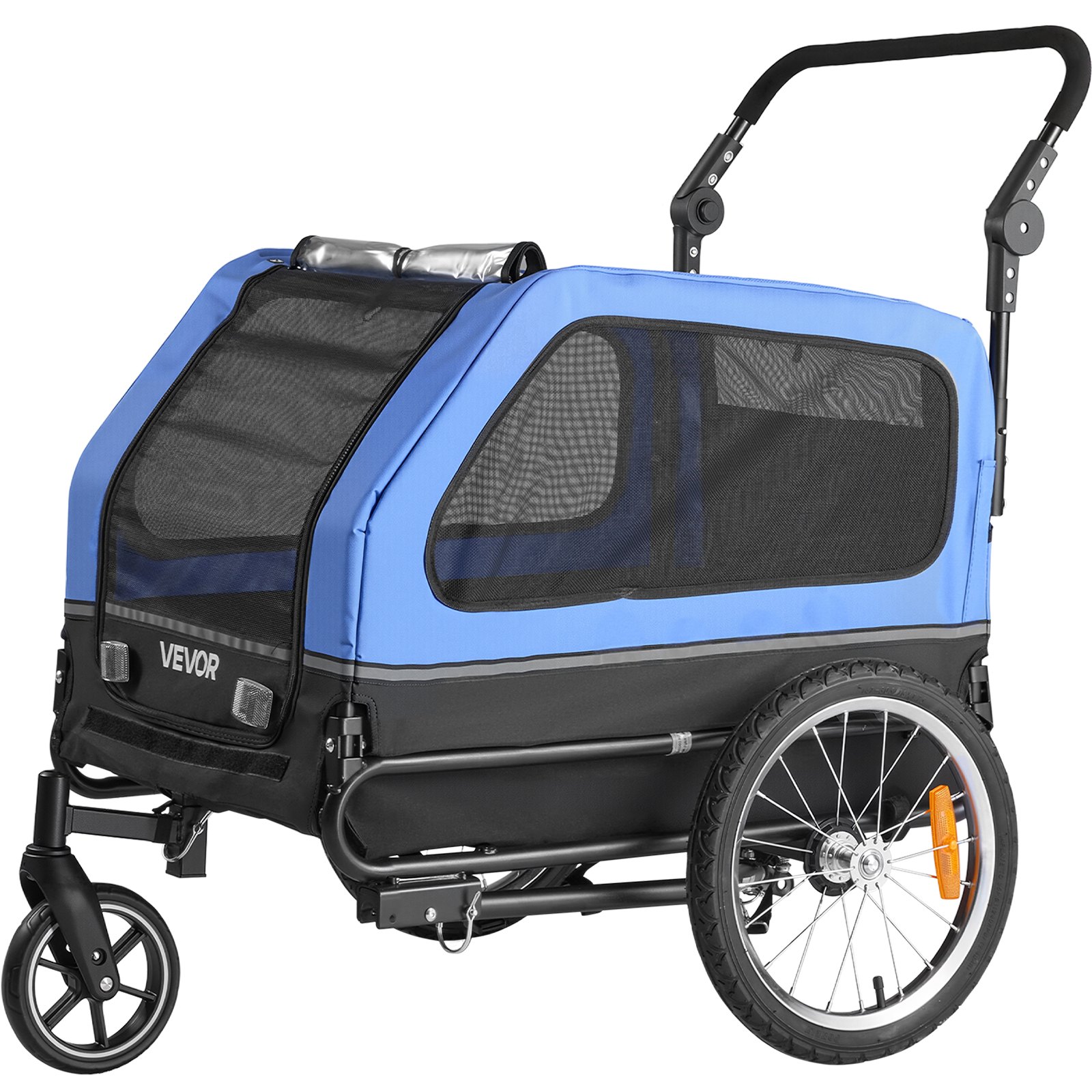 Dog Bike Trailer, Supports Up To 88 Lbs, 2-in-1 Pet Stroller Cart Bicycle Carrier For Small & Large Dogs, Easy Folding Frame With Quick Release Wheel, Universal Bicycle Coupler, Internal Leash — imagen 1