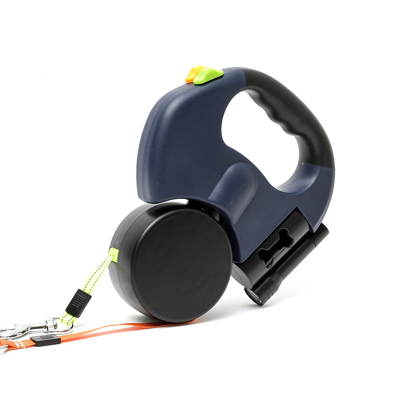 Llave de perro automática retráctil 2 en 1 para perros pequeños y medianos con cabeza doble — imagen 1