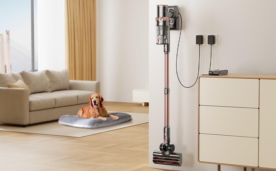 Aspiradora de mano inalámbrica para pelo de mascota con 45KPa de potente succión, pantalla táctil LED, 60 minutos de batería, ligera para el hogar — imagen 1