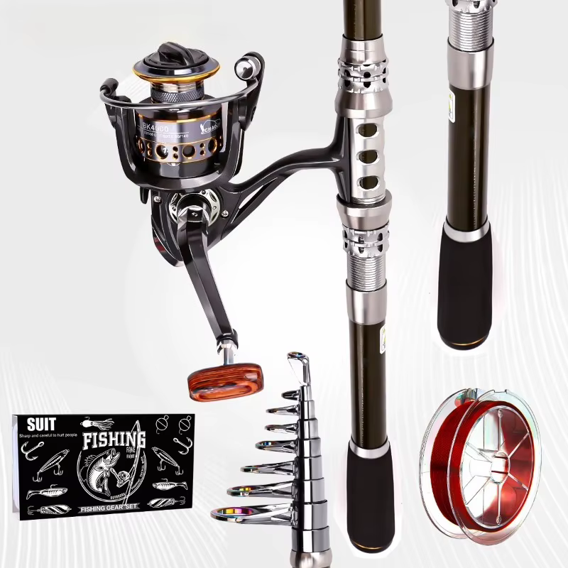 Telescopic Fish Rods Tackle Combos Carbon Fish Rod Accessories Combo Fishing Tools Equipment Diversification Fishing Supplies — image 2