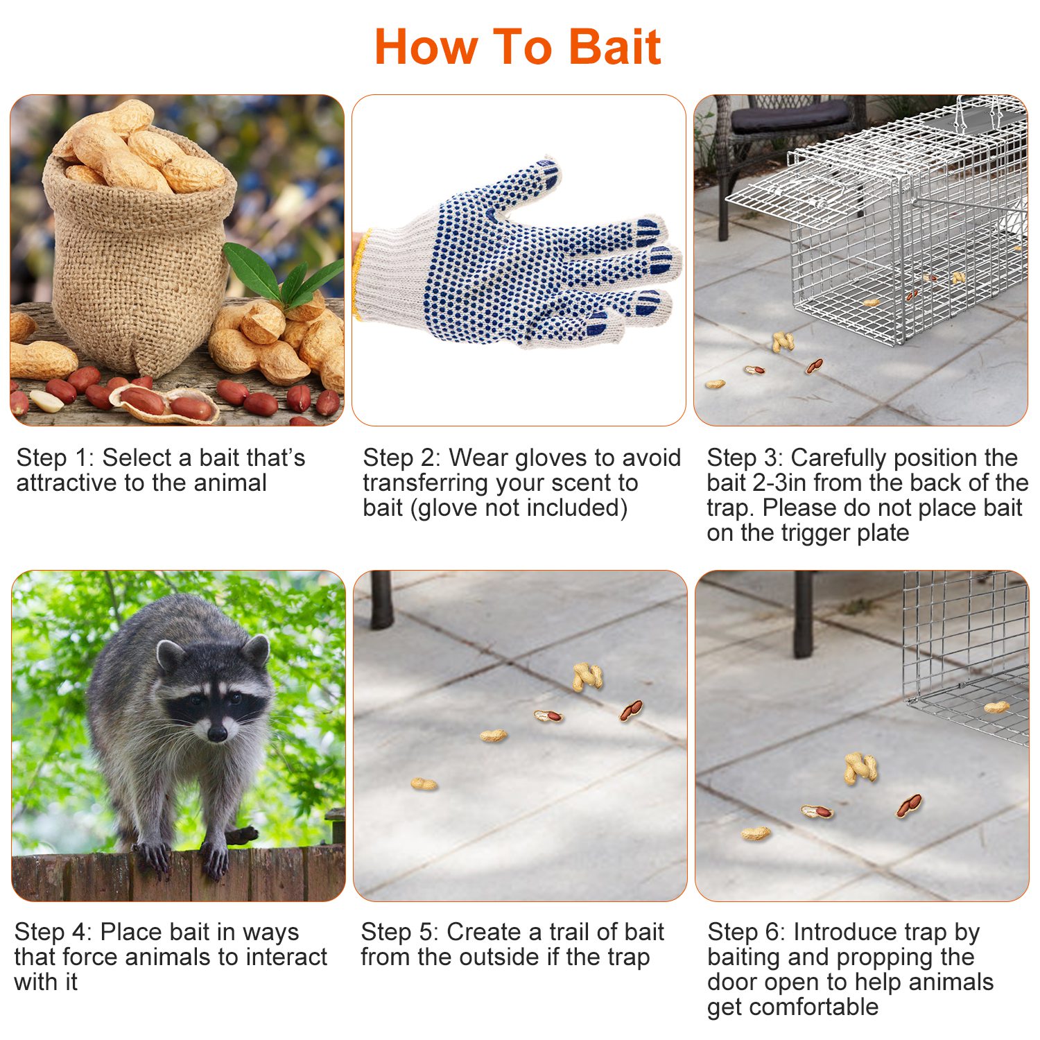 Humane Cat Trap Cage Catch Release Live Animal Rodent Cage Collapsible Galvanized Wire For Raccoons Beavers Groundhogs Foxes Armadillos Fedex Shipping — imagen 5
